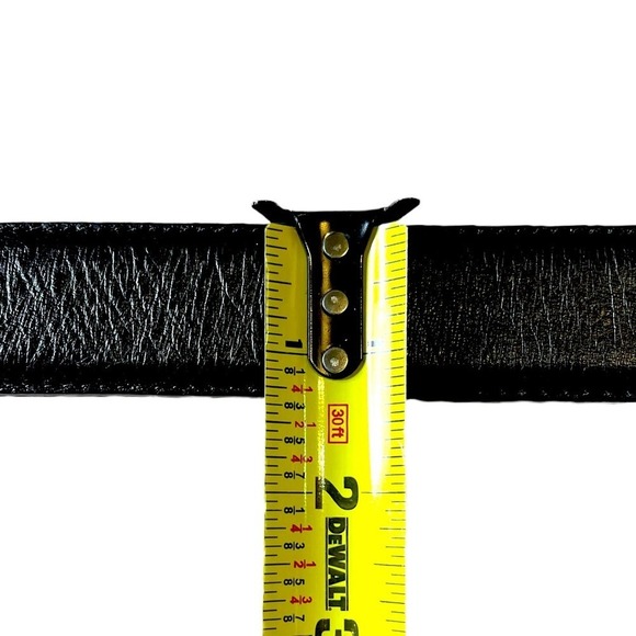 Rod Patrick Boot Makers Western Belt Genuine Black Ostrich Leather Size 32-34 - Picture 10 of 10